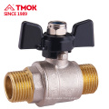 High quality 90 degree brass ball valve with butterfly handle and good price for 600WOG